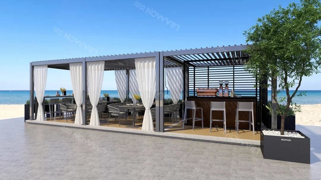 modern aluminium pergola
