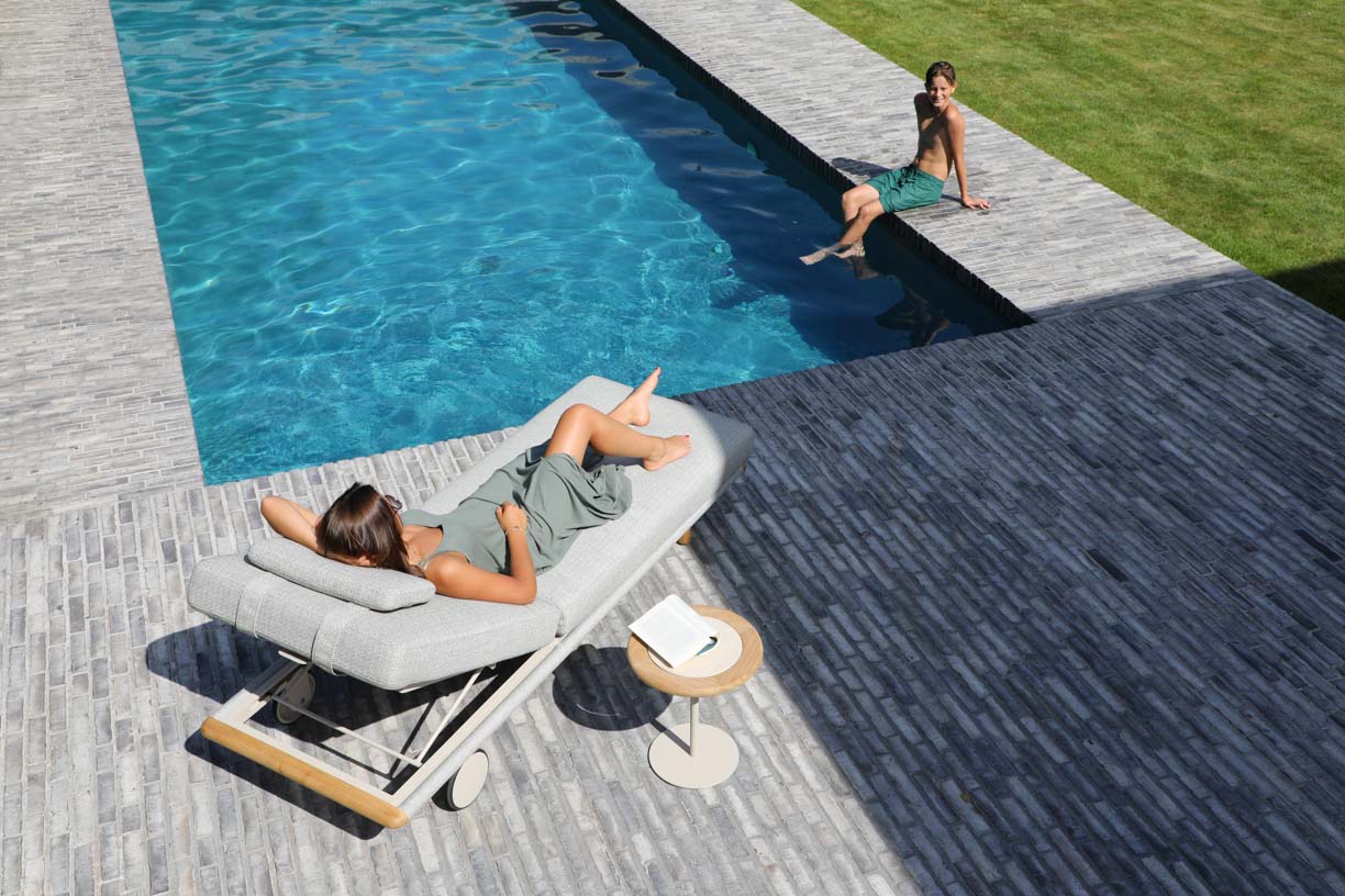 Lounge Chaise Allamuigh In-Inchoigeartaithe Le haghaidh Taobh na Linne & PATIO – Aimsir-Compord Frithsheasmhach, Eirgeanamaíochta